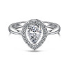 925 Sterling Silver Micro Pave Cubic Zirconia Finger Rings FS-WGBB1F3-02-1