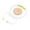 Polyester Cord Braided Bead Bracelets for Women BJEW-L698-01G-14-5