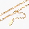 Brass Figaro Chain Necklaces NJEW-H206-10G-1