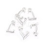 Silver Color Plated Alloy Letter Pendants PALLOY-J718-01S-L-2