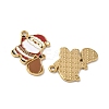 304 Stainless Steel Enamel Pendants STAS-L300-012G-29-2
