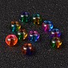 Spray Painted Glass European Beads X-DGLA-R016-12mm-M-5