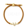 Adjustable Nylon Cord Bracelets LS-BJEW-C096-01G-22-4