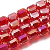 Electroplate Transparent Column Glass Beads Strands EGLA-A043-02-AB08-1