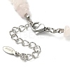 Natural Rose Quartz Chips Beaded Necklace & Stretc Bracelet SJEW-JS01281-02-2