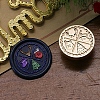 Christmas Series Wax Seal Brass Stamp Head AJEW-M037-01G-28-1