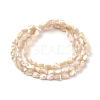 Electroplate Opaque Solid Color Glass Beads Strands X-EGLA-G035-B-FR04-2
