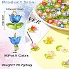 90Pcs 9 Colors Acrylic Lampwork Pendants PALLOY-CJ00048-8