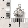 Rack Plating Brass Micro Pave Cubic Zirconia Charms KK-I720-09P-3