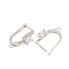 Brass Micro Pave Cubic Zirconia Hoop Earring Findings CU-CBAB5B4-07P-2