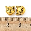 Tibetan Style Alloy Kitten Beads TIBEP-GC178-AG-NR-3