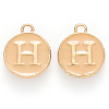 Golden Plated Alloy Enamel Charms ENAM-S118-06H-1