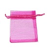 Rectangle Organza Drawstring Bags CON-PW0001-054B-17-1