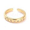Brass Micro Pave Clear Cubic Zirconia Cuff Rings RJEW-O046-07G-1