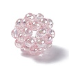 Handmade Transparent Plastic Woven Beads KY-P015-05E-3
