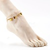 Natural Amethyst Beads Anklets Set for Girl Women AJEW-AN00450-05-7