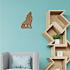Creative Natural Wooden Wall Hanging Decoration AJEW-WH0331-007-5