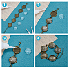 DIY Blank Dome Alloy & Iron Chain Bracelets Making Kits BJEW-HS00001-4