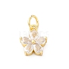 Brass Micro Pave Cubic Zirconia Charms X-KK-S510-13G-1