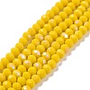 Electroplate Opaque Solid Color Glass Beads Strands EGLA-A034-P3mm-L02-1