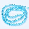 Electroplate Glass Beads Strands EGLA-A034-T10mm-B14-2