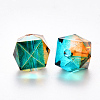Two Tone Transparent Spray Painted Acrylic Beads ACRP-T005-26K-2