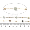Natural Flower Amazonite & 304 Stainless Steel Beads Link Chains CHS-K021-08A-07-3