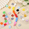 CHGCRAFT 40Pcs 20 Styles Rainbow Arch Food Grade Eco-Friendly Silicone Focal Beads SIL-CA0003-29-5