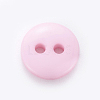 2-Hole Flat Round Resin Sewing Buttons for Costume Design BUTT-E119-14L-16-1