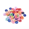 Handmade Polymer Clay Bead Spacers X-CLAY-R067-8.0mm-M1-4