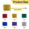 6Pcs 6 Colors 12-Ply Polyester Metallic Embroidery Threads DIY-TAC0020-74-4