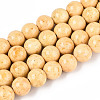 Dyed Synthetic Fossil Beads Strands G-T139-6mm-66B-1