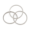 201 Stainless Steel Trinity Interlocking Ring Finger Rings FS-WG6776A-07-2