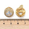Brass Micro Pave Clear Cubic Zirconia Clip-on Earrings X-EJEW-H154-11B-G-5