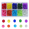 800Pcs 10 Colors Spray Painted Crackle Glass Beads CCG-CJ0001-02-8