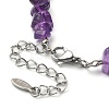 Natural Amethyst Chips Beaded Necklace & Stretc Bracelet SJEW-JS01281-01-2