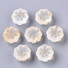 Two Tone Transparent Spray Painted Glass Beads X-GLAA-N035-06A-G07-1