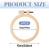 Plastic Imitation Bamboo Cross Stitch Embroidery Hoops TOOL-TADJ0001-03B-4