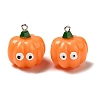 Autumn Cartoon Opaque Resin Vegetable Pendants CRES-B018-06-1