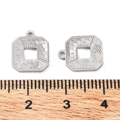 Rhodium Plated 925 Sterling Silver Charms STER-C003-04P-1