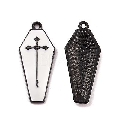 Spray Painted Alloy Pendants PALLOY-K003-12A-1