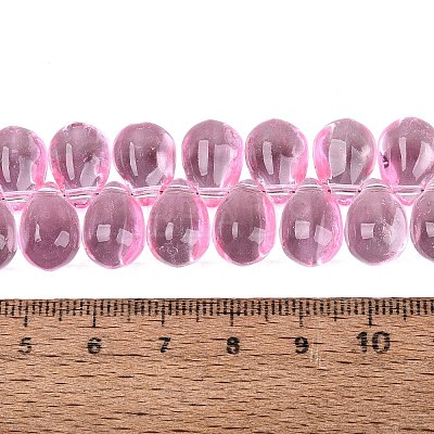 Baking Paint Transparent Glass Beads Strands GL-N005-02A-D02-1