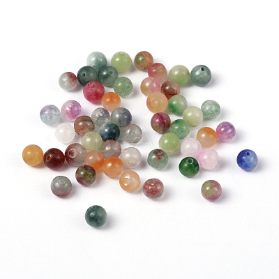Two Tone Natural White Jade Beads X-G-R165-6mm-M1-1