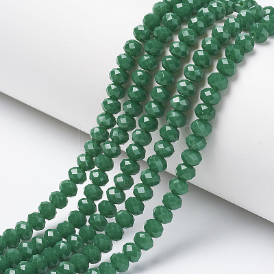 Opaque Solid Color Glass Beads Strands X1-EGLA-A034-P6mm-D09-1