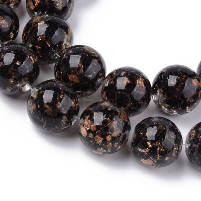 Handmade Gold Sand Lampwork Beads LAMP-S194-008C-09-1