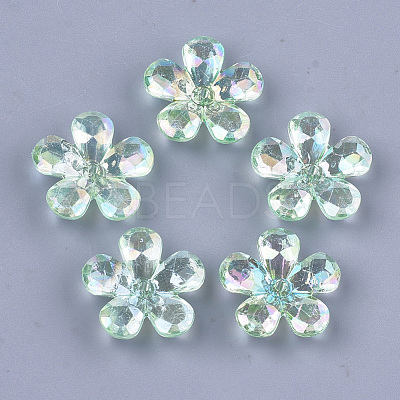 Transparent Acrylic Bead Caps TACR-T007-05C-1