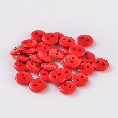 2-Hole Flat Round Resin Sewing Buttons for Costume Design LS-BUTT-E119-14L-10-1