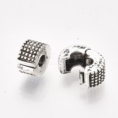 Alloy European Style Clasps PDLC-R001-19AS-1