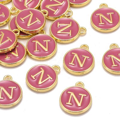 Golden Plated Alloy Enamel Charms X-ENAM-S118-08N-1