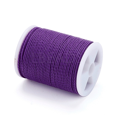 Round Waxed Polyester Cord X-YC-G006-01-1.0mm-13-1